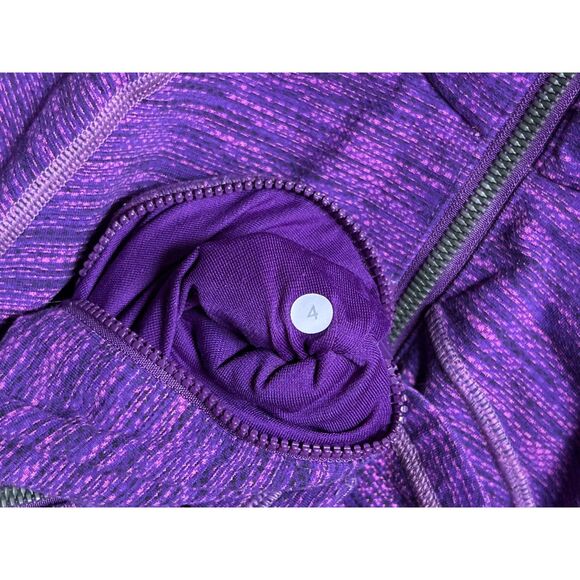Lululemon, Women's Zip Up Jacket, Hustle in Your Bustle, Pink & Purple, Size 4 - Picture 7 of 9
